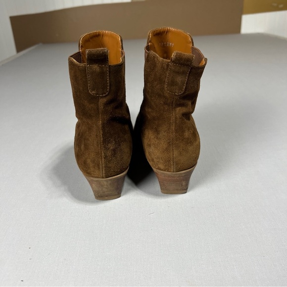 AQUATALIA-Fausta-Cognac Women’s Brown Suede-Slip-On Ankle Bootie-Sz 8 - Picture 5 of 10